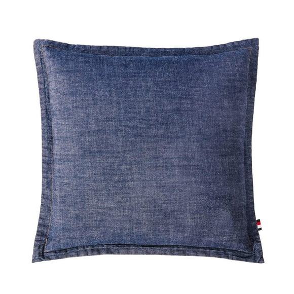 ELEGANT LIFE Housse de Coussin en Denim Lavé 100 % Coton 26 Pieds' x 26 Pieds' (1 Pce Bleu Foncé)