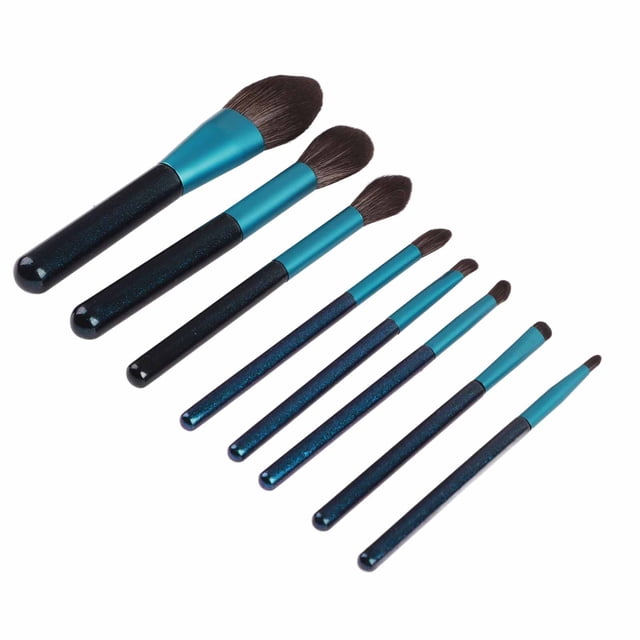 Juego de brochas de maquillaje BuyWeek 8 brochas de madera para rubor y sombras