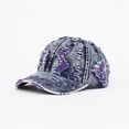 thumbnail image 7 of QASIEATN Women's Everyday Wear Accessories Retro Ripped Denim Baseball Cap for Women Fashion Solid Color Distressed Sports Sun Hat Women's Trucker Hat, 7 of 7
