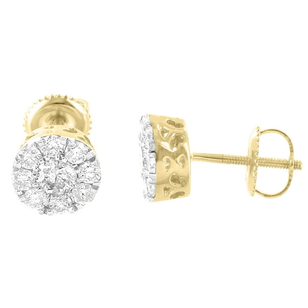 solitaire cluster earrings