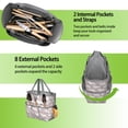 thumbnail image 6 of Garden Tool Bag,Vintage Bull Terrier Garden Tool Organizer,Garden Gifts,Waterproof Multi-Pocket Garden Tool Storage 11.8x5.5x11.4 Inch(Tools NOT Included), 6 of 6