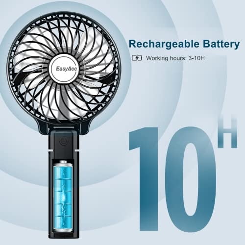 Mini Ventilador de Mano EasyAcc Ventilador de Escritorio USB Pequeño Portátil Recargable