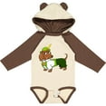 thumbnail image 3 of Inktastic Cute brown dachshund in traditional German costume Boys or Girls Long Sleeve Baby Bodysuit, 3 of 5