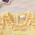 thumbnail image 6 of Toddler Baby Girl 2Pcs Summer Plaid Outfit Sleeveless Ruffle Peplum Tank Top & Shorts Set, 6 of 7
