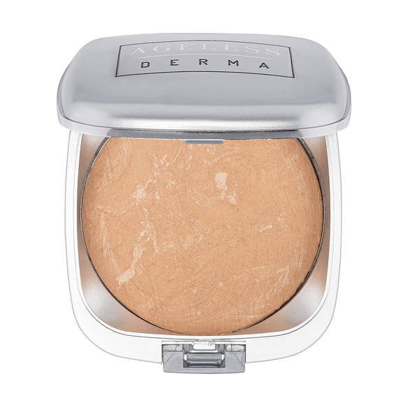 Ageless Derma Mineral Baked Foundation - Vegano - Parabenos - Base de maquillaje en polvo edificable libre de gluten y crueldad (Beige antiguo)
