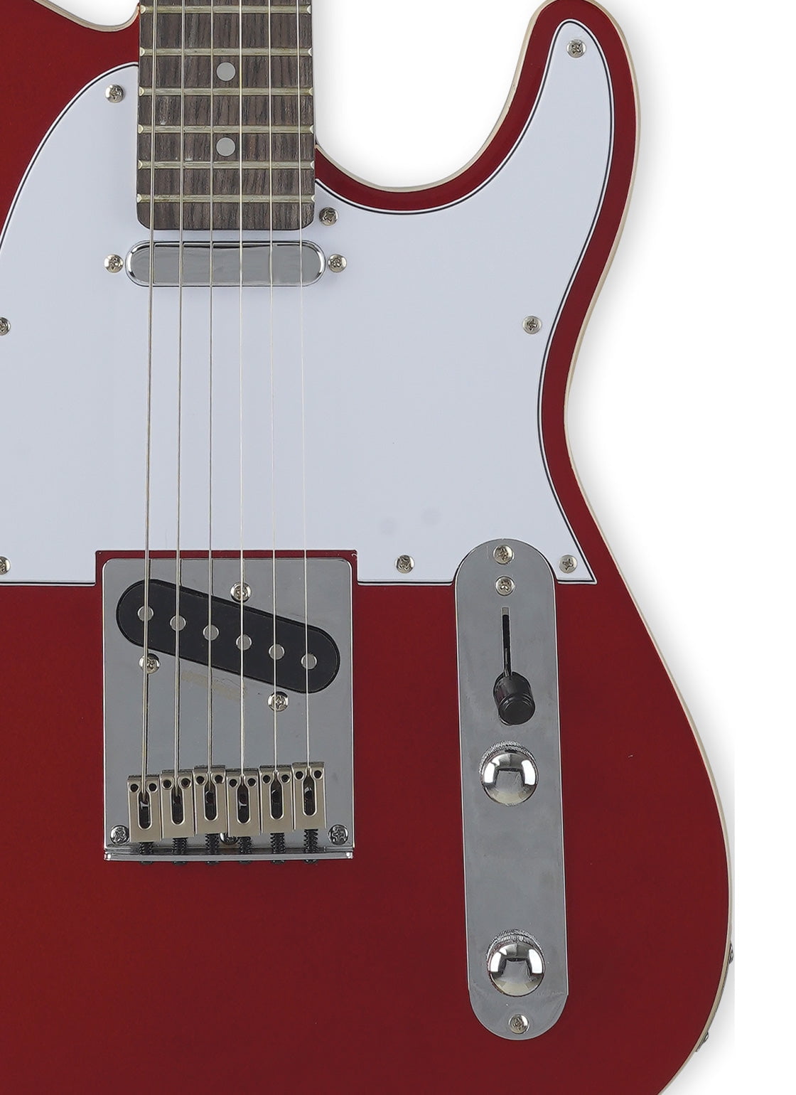 Tagima T 550 CA-DF/WH Electric Guitar - Candy Apple Red