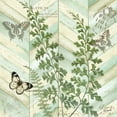 thumbnail image 2 of Tre Sorelle Studios 26x26 Gold Ornate Wood Framed with Double Matting Museum Art Print Titled - Chevron Botanical I, 2 of 4
