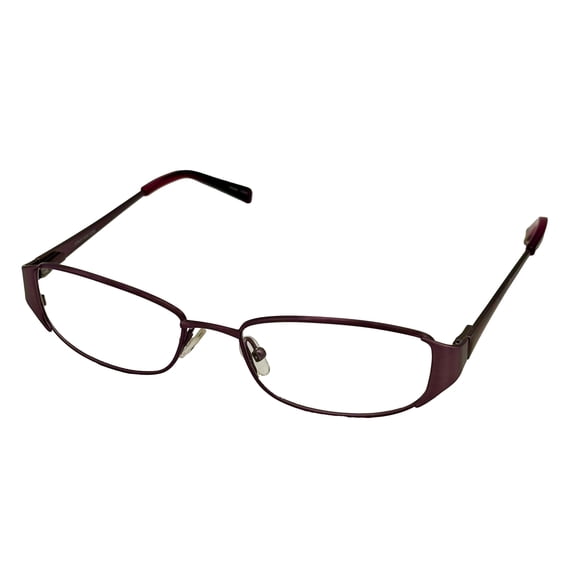 Jones New York Women Metal Rectangular Eyeglass Frames with Jones New York Case, Model J472, Purple, 52mm, 1 Pair