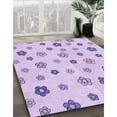 thumbnail image 3 of Ahgly Company Machine Washable Indoor Rectangle Transitional Rich Lilac Purple Area Rugs, 8' x 12', 3 of 7