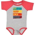 thumbnail image 3 of Inktastic Swimming Eat Sleep Swim Repeat Boys or Girls Baby Bodysuit, 3 of 5