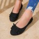 thumbnail image 5 of Zapatos de Verano Casuales para las Mujeres Versátiles de Moda de Tamaño Grande Tacón de Cuña Boca Poco Profunda Bowknot Zapatos de Cabeza Redonda Zapatos de Cuña Baja para las Mujeres, 5 of 9
