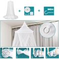 thumbnail image 4 of Mosquitera universal para cama doble, de tela de tul, para viajes al aire libre, para cama individual, plegable, 4 of 5