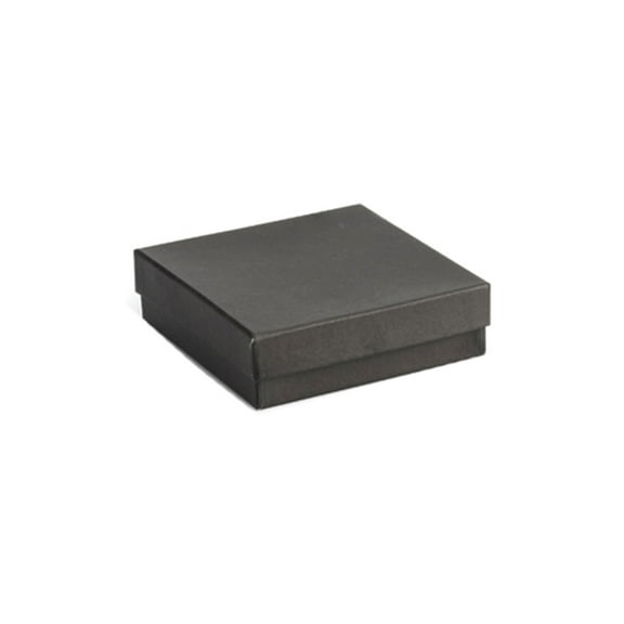 Cotton Filled Black Jewelry Boxes - 3½” x 3½” x 1" - Case of 100