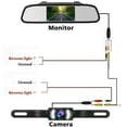 thumbnail image 3 of Absolute CAMPACK-700 7" LCD Rear View Mirror Monitor Car Monitor + IR Night Vision Car Camera Parking Assistance System Kit, 3 of 4