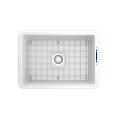 thumbnail image 6 of BOCCHI Sotto Undermount Fireclay 27 in. Single Bowl Kitchen Sink with Protective Bottom Grid and Strainer in Matte White, 6 of 6