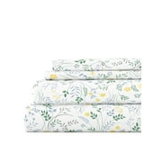 Comfort Canopy - 4 Piece Farmhouse Wildflower Floral Pattern Bed Sheets for King Size Bedding