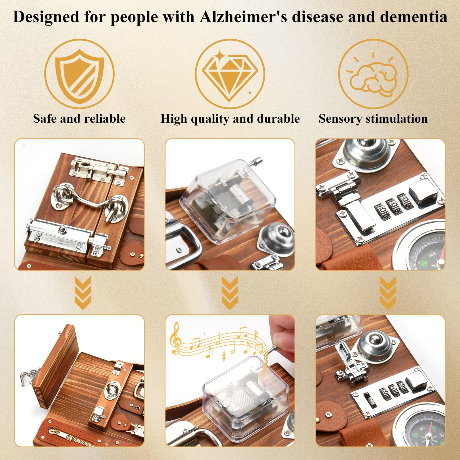YXMEIGUO Fidget Busy Board for Adults, Dementia Product for Elderly, Alzheimers Activities for Dementia Patients, Alzheimers Products Toys