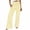 Yellow# casual pants for women, variant on Striped Linen Pants Women Tall Plus Size Casual Pants with Pockets Loose Wide Leg Trousers Elastic Smocked High Waisted Summer Clotes Yellow M
