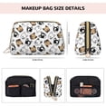 thumbnail image 2 of Cute French Bulldog Makeup Bag, Large Capacity Travel Cosmetic Bag for Women Girls- Travel Toiletry Bag Leather Portable Waterproof Makeup Case Organizer with Handle, 2 of 4