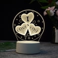 thumbnail image 1 of LNGOOR Fall 3D USB Acrylic Night Light LED Table Desk Bedroom Decor Gift Warm White Lamp Home Essential on Clearance, 1 of 2