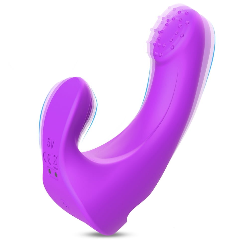 Hingming Finger Vibrator, Dual G-spot Clitoris Stimulator Adult Sex Toys for Women Couples,Purple