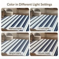 thumbnail image 7 of ODIKA 9'x12' Washable Area Rug Nautical Vintage Stripe Front Layered Doormat Welcome Striped Door Playful for Dining Room, Basement, Large Office, Non-Slip Chair-Friendly, 7 of 7