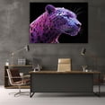 thumbnail image 6 of Mudket Framed Pink Purple Crystal Leopard Canvas Wall Art, Glam Leopard Print Wall Decor for Women Bedroom, Trendy Animal Wall Art, Ready to Hang - 12"L x 8"W, 6 of 10