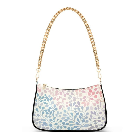 Flowers Or LeavesWomen Small Shoulder Bag Crossbody Tote Hobo Bags Purse Clutch Handbags with Chain Strap for Women