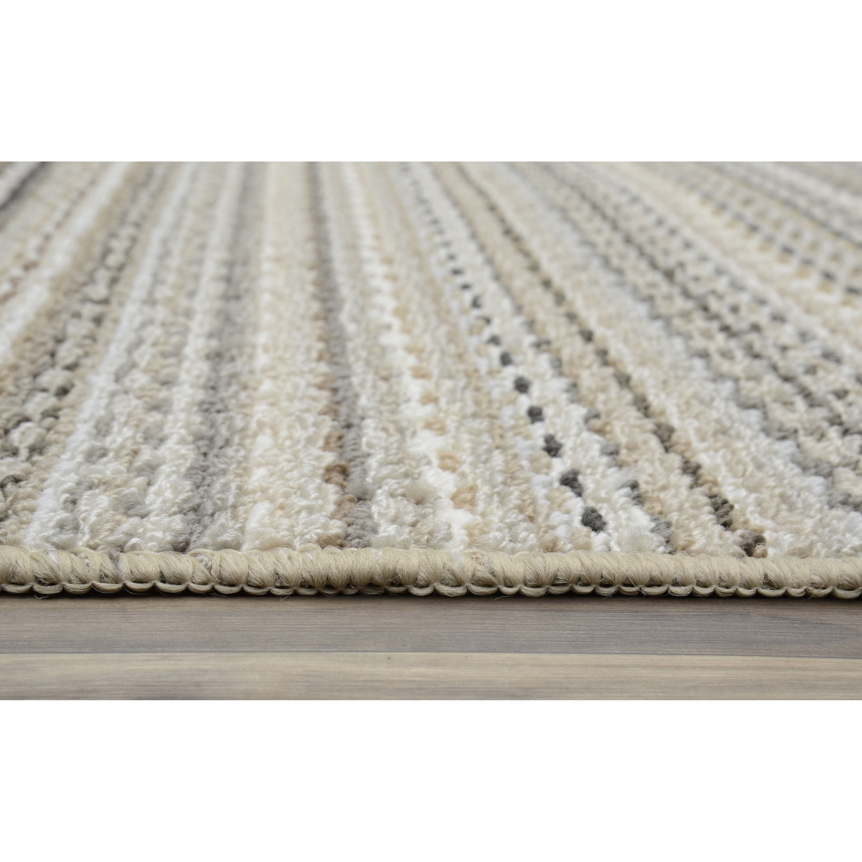 Mainstays Carnival Stripe Assorted Earth Tones Indoor Area Rug, 7' x 10'