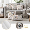 thumbnail image 6 of Thanksgiving Fall Outdoor Waterproof Pillow Covers, Autumn Branch Bird Orange Botanical Decorative Square Throw Pillowcase Sofa Cushion Sham for Patio/Couch/Chair, 16"x16" 2 Pack, 6 of 8