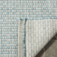 thumbnail image 5 of SAFAVIEH Courtyard Blair Checkered Indoor/Outdoor Runner Rug, Light Blue/Light Grey, 2'3" x 22', 5 of 10