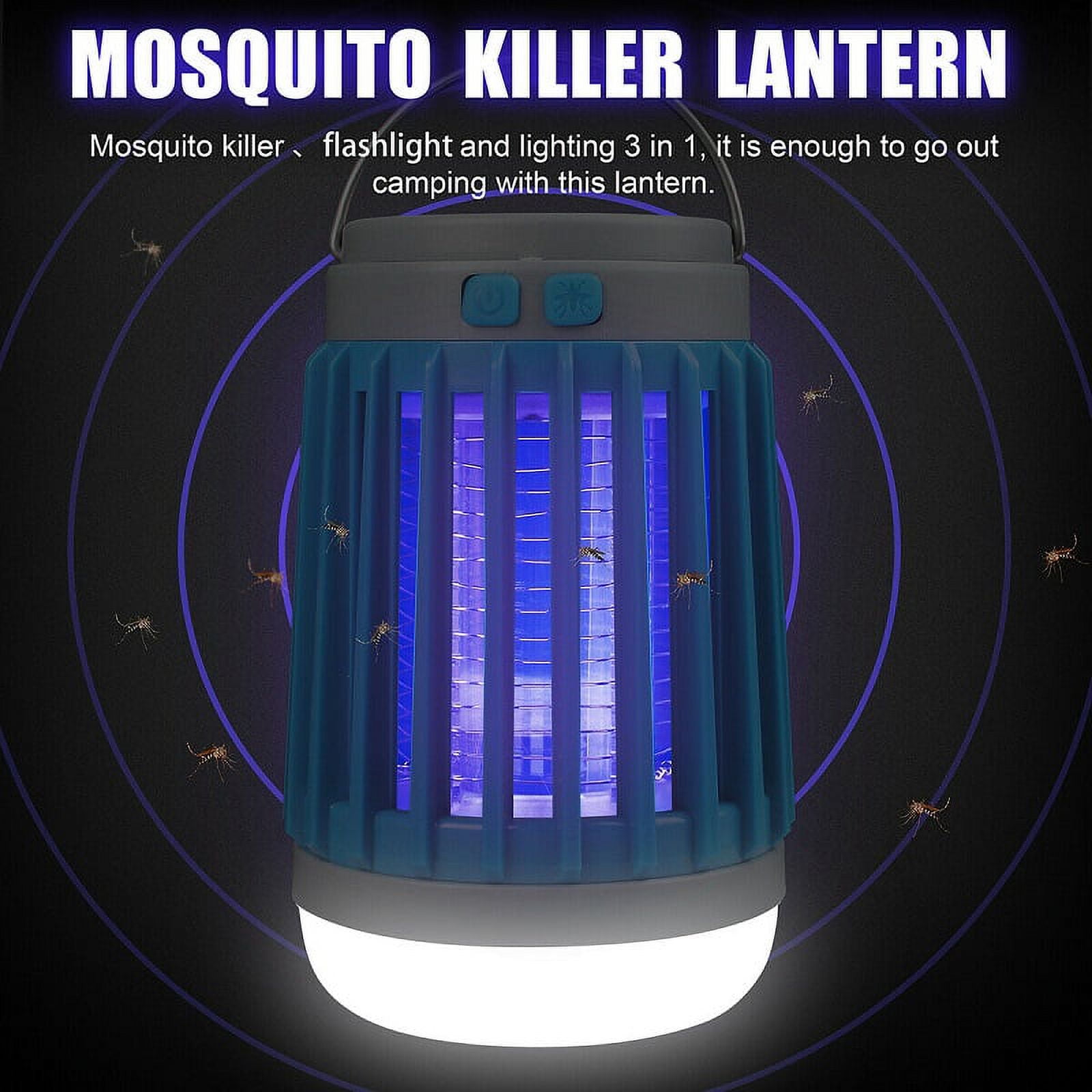 Tomfoto Outdoor Camping Light Multifunctional LED Tent Lamp Campsite  Lantern Electric Mosquito Zapper Killer for Camping Hiking Fishing Backyard  