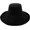 Black, variant on Women Bucket Hat Super Wide Brim Fold Bucket Cap Beach Wedding Solid Color Floppy Fisherman Hat with Chin Strap