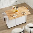 thumbnail image 4 of Oak-accented White - Drop-leaf and Multi-functional - In Dining or Kitchen - Serves Multiple Purposes, 4 of 6