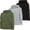 Black, Heather Gray, Olive, variant on PURE CHAMP Boys Fleece Pullover Hoodies 3 Pack Long Sleeve Sweatshirts Kids Sizes 4-20