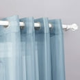 thumbnail image 2 of Decotex 2 Piece Sheer Voile Grommet Top Window Curtain Panel Drapes (54" X 95", Slate Blue), 2 of 2