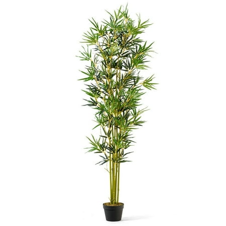 artificial bamboo 6ft gymax greenery silk decoration plant tree office canada