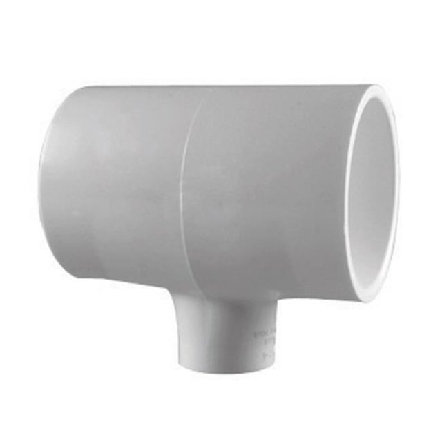 Charlotte Pipe & Foundry PVC024004000 Annexe 90 PVC Réduction Tee 0.75 x 0.75 x 0.5 Po - Pack de 25