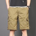 thumbnail image 4 of Pantalones Cortos para Hombre con Bolsillos con Cremallera Bolsillos Múltiples Pantalones Cortos de Longitud de Rodilla de Algodón, Cinturón Incluido Pantalones de Trabajo Al Aire Libre, 4 of 9