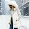 thumbnail image 5 of YOIAVAIOY Women Long Puffer Vests Reversible Hooded Sherpa Jacket Sleeveless Zip Up Winter Coat Fall Vests Outerwear White XL, 5 of 10