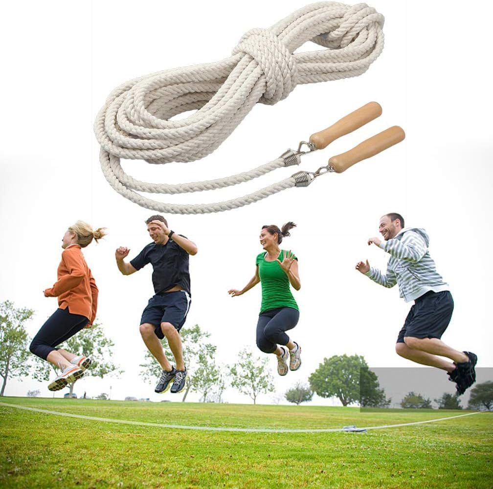 Double Dutch Long Group Jump Rope Multiplayer 16ft Skipping Rope School Company Fun Games Agility Play