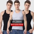 thumbnail image 1 of Camiseta sin mangas deportiva ajustada de algodón puro para hombre, camiseta de capa Base elástica ajustada de verano, ropa interior para hombre mayor, ropa para el hogar, 1 of 5