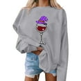 thumbnail image 2 of Taqqpue Halloween Sweatshirt for Women Trendy Cute Halloween Graphic Print Crewneck T Shirt Athletic Casual Long Sleeve Oversize Pullover Tops for Women, 2 of 4