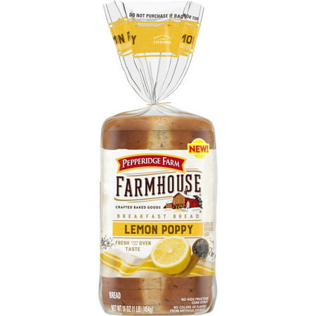 Pepperidge Farm Farmhouse Lemon Poppy Breakfast Bread, 16 oz. Bag