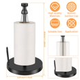 thumbnail image 4 of YOPTOP Countertop Paper Towel Holder Stainless Steel Paper Towel Holder Stand with Suction Cup Bottom Portable Vertical Roll Paper Towel Holder with Ratchet System One-Handed Tear for Kitchen Co, 4 of 11