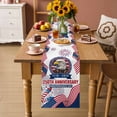 thumbnail image 2 of Anniversary USA Flag Table Runner 72 Inches, Eagle American Fireworks Bed Runner Dresser Scarves Tabletop for Indoor Outdoor Parties/Ceremony/Banquet, 16" x 72", 2 of 9
