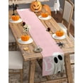 thumbnail image 3 of Table Runner Dresser Scarves 36 Inch Long,Scary Halloween Ghost Linen Dining Table Runners Boo White Pink Tabletop Scarf for Wedding Holiday Party Kitchen, 3 of 8