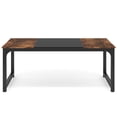 thumbnail image 5 of Yardi Yarda Simple Conference Table, Rectangular Meeting Table Computer Desk, Rustic Brown, 5 of 5