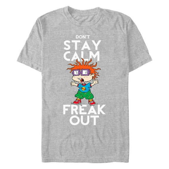 Men's Rugrats Stay Calm Chuckie  Graphic T-Shirt