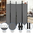 thumbnail image 5 of Room Dividers with 4 Panels Privacy Screen Folding Wall Dividers Room Partitions Dividers for Home Office, Grey, 5 of 7